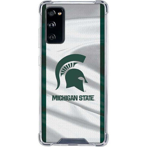 Michigan State University Spartans Jersey Galaxy S20 FE Clear Case